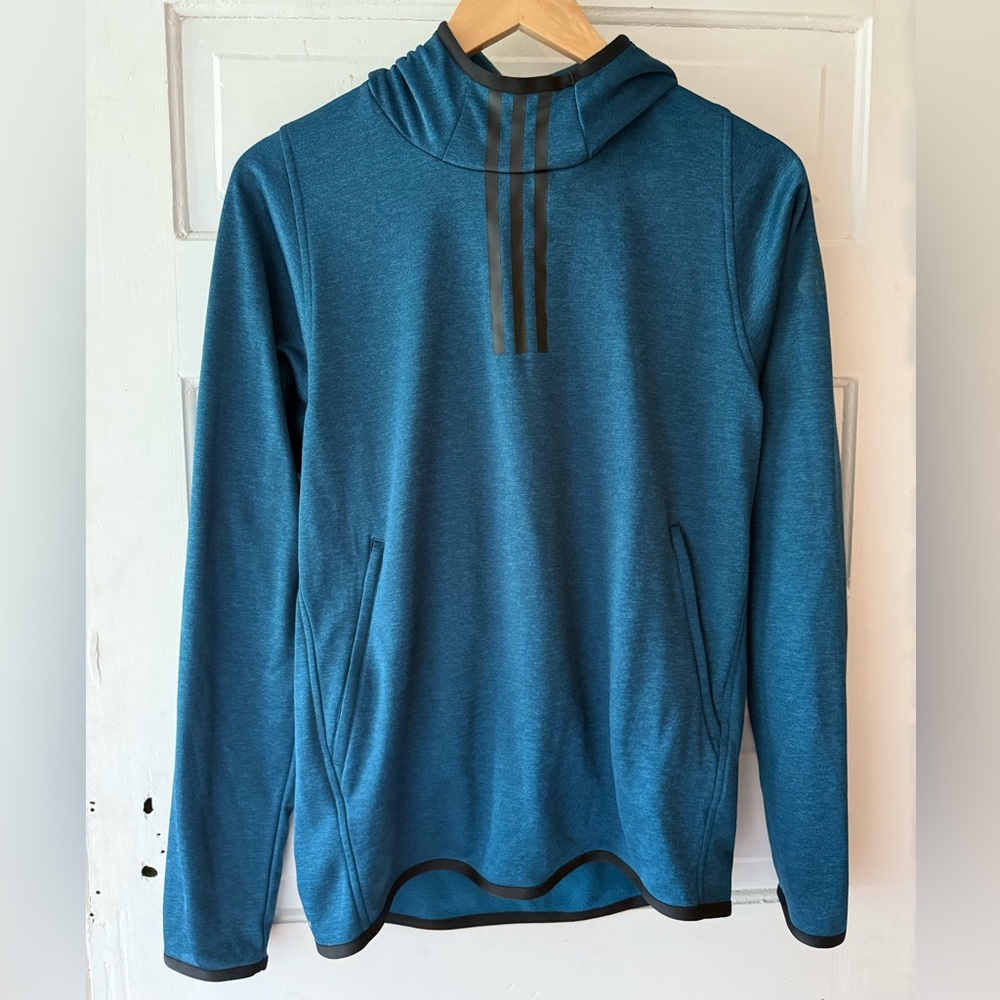 Adidas Men's Warm Mintec Electric Blue 3s Sweatshirt Climawarm Technology